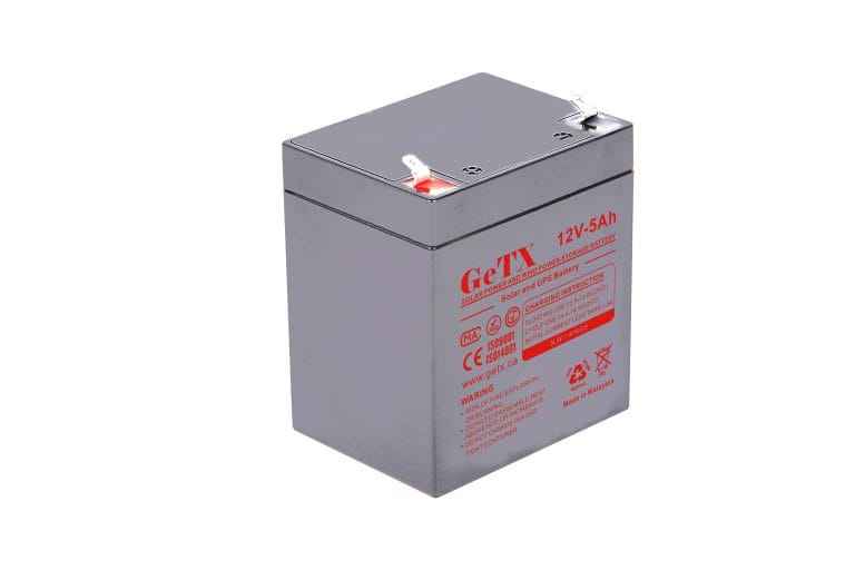 GeTX 12V 5Ah Rechargeable lead acid battery GX55-12