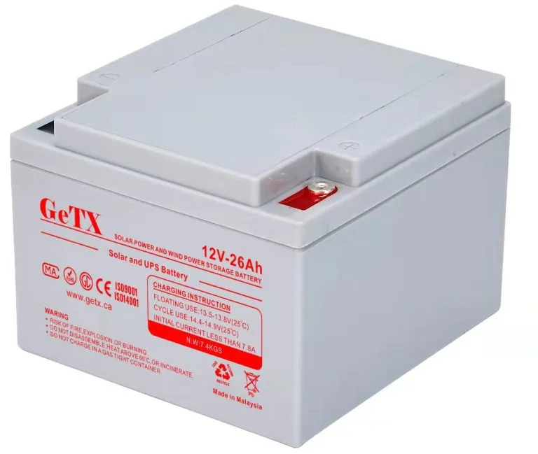 GeTX Rechargeable battery 12V 26Ah Lead Acid