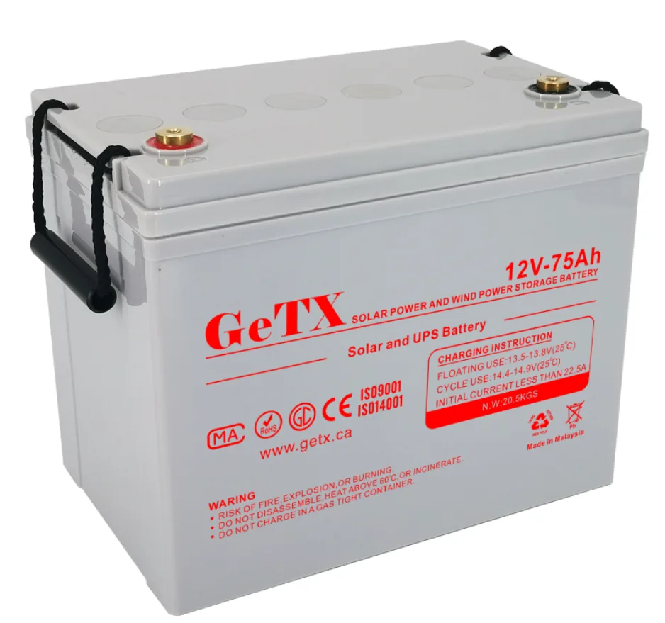 GeTX Rechargeable battery 12V 75Ah Lead Acid GX12-75