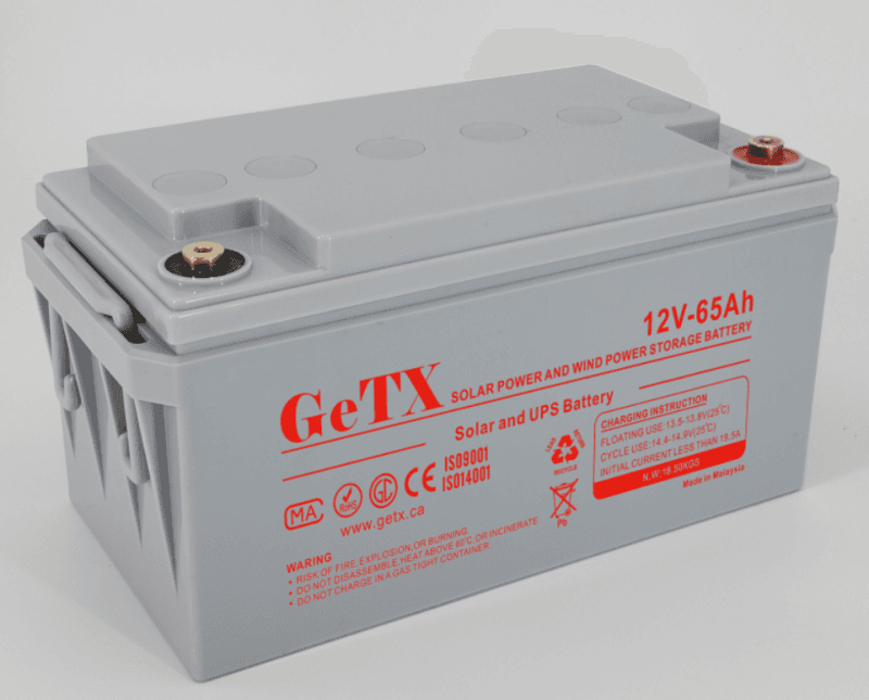 GeTX Rechargeable battery 12V 65Ah Lead Acid GX12-65
