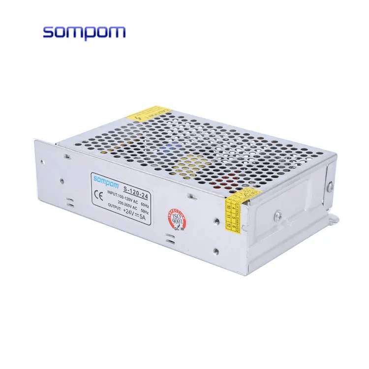 SOMPOM SOMPOM switch mode power supply 24v 5a Led Light Transformer AC to DC  S-120-24 24V 5A