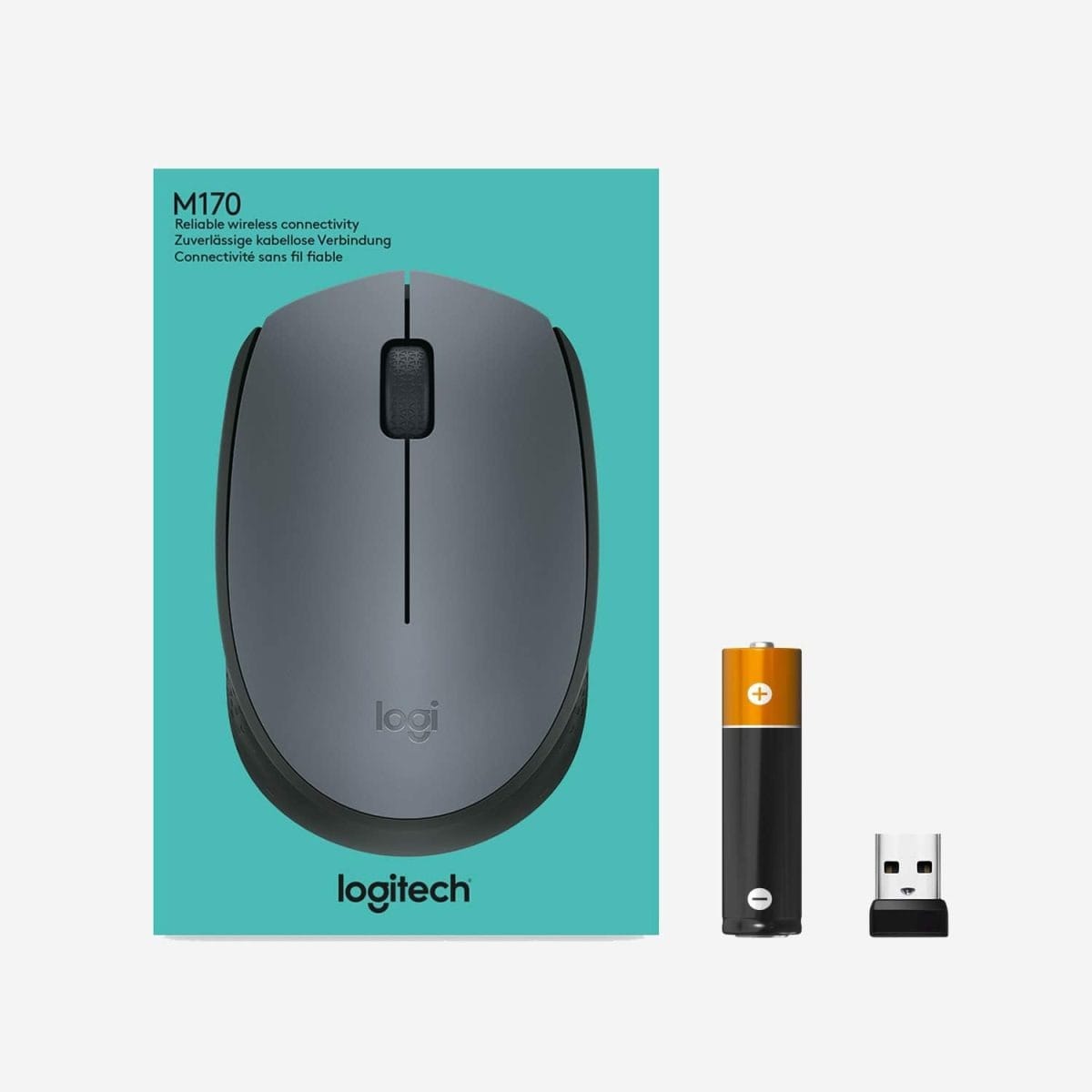 LOGITECH MOUSE WIRELESS M170 Grey