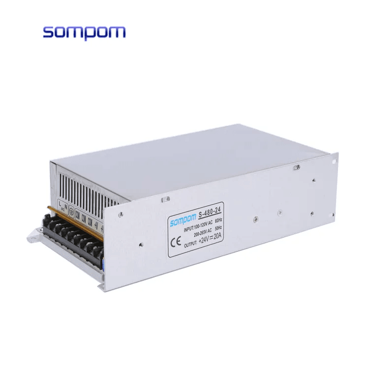 SOMPOM SOMPOM Switching Power Supply 110V 220V AC To SMPS 24V 20A DC for LED Light Driver with CE FCC RoHS Certification 24V 20A