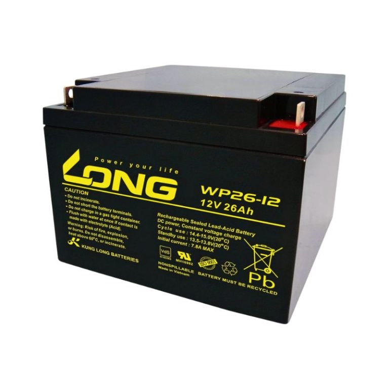 Long 12V 26Ah Rechargeable Battery