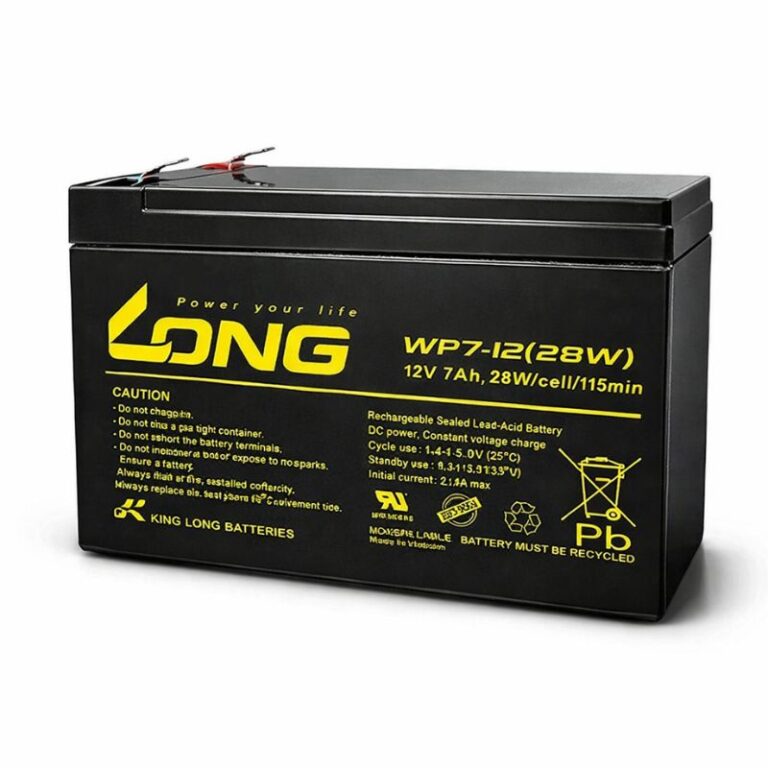 Long 12V 7Ah Rechargeable Sealed Valve Regulated Lead Acid Battery - WP7-12 28W