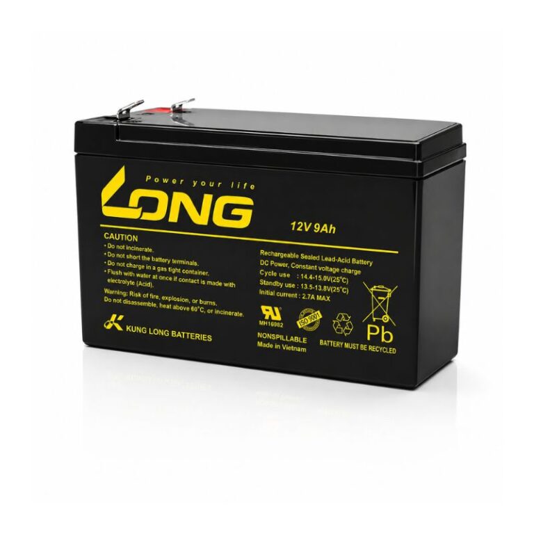 Long WP1236W, 12V 9AH, Rechargeable Sealed Lead Acid Battery