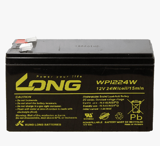 Long 12V 6Ah Rechargeable Sealed Valve Regulated Lead Acid Battery WP1224W