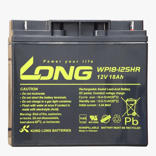 Long 12V 18Ah Rechargeable Sealed Valve Regulated Lead Acid Battery WP18-12SHR