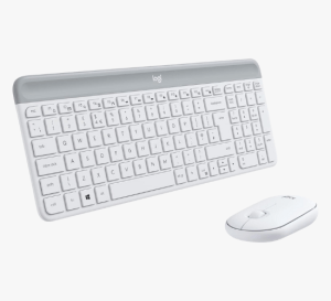 Logitech MK470 Slim Wireless Keyboard and Mouse Combo White