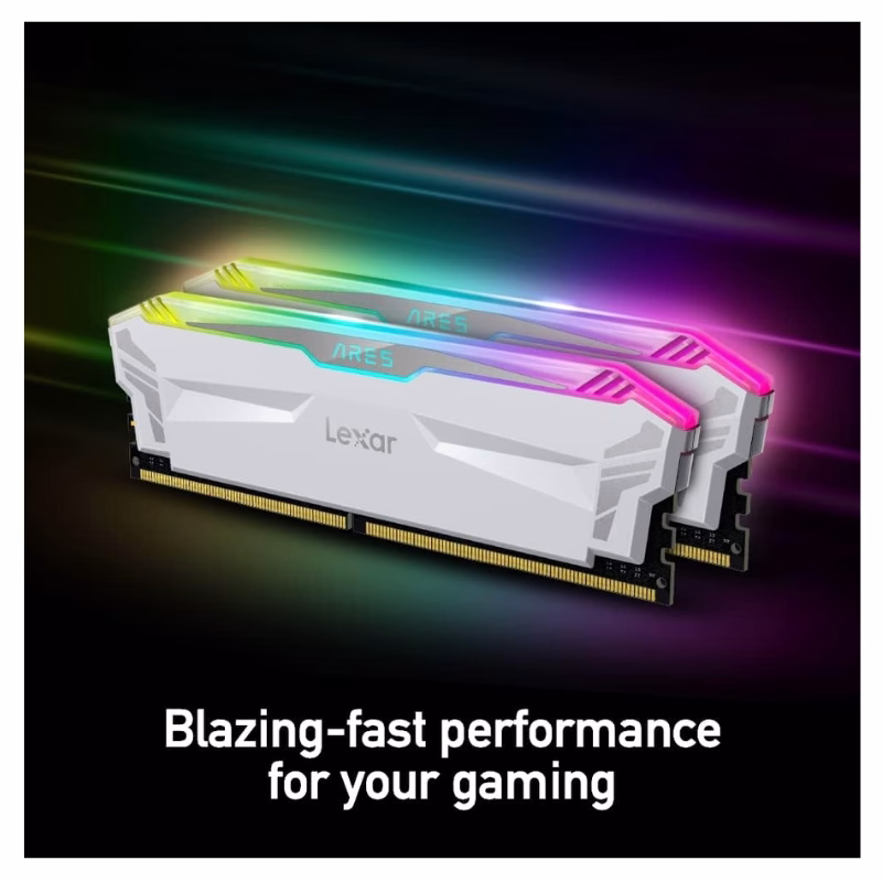 32GB DDR5 6400MHz RGB Lexar White