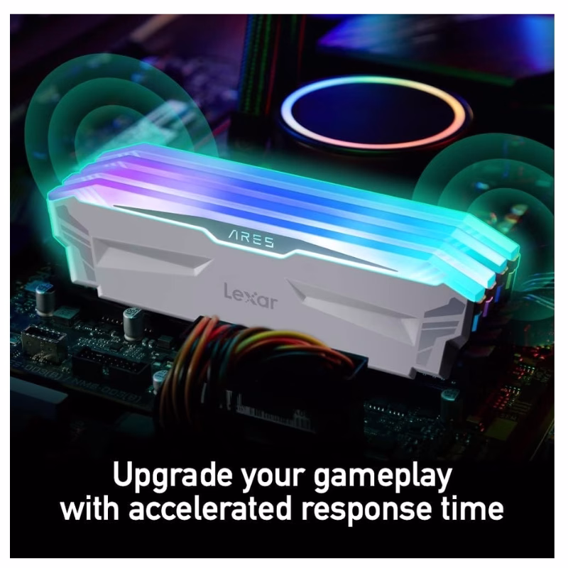 32GB DDR5 6400MHz RGB Lexar White