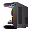 SAMA Neview 2771M MATX Tempered Glass Gaming Case (3 Pre-Installed ARGB Fans + ARGB FAN hub) – Black - Image 4
