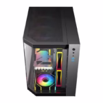 SAMA Neview 2771M MATX Tempered Glass Gaming Case (3 Pre-Installed ARGB Fans + ARGB FAN hub) – Black - Image 5