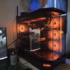 SAMA Neview 2771M MATX Tempered Glass Gaming Case (3 Pre-Installed ARGB Fans + ARGB FAN hub) – Black - Image 6