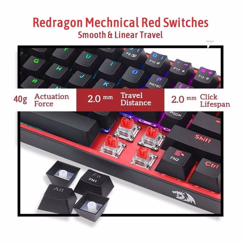 Redragon FIZZ K617 Red Switches