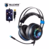SADES ARMOR SA-918, RGB Gaming Headset , USB Wired - Blue - Image 3