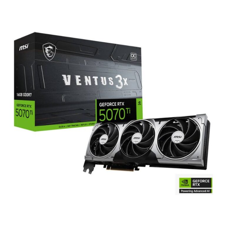 MSI GeForce RTX 5070 Ti VENTUS 3X OC 16GB GDDR7 Graphics Card