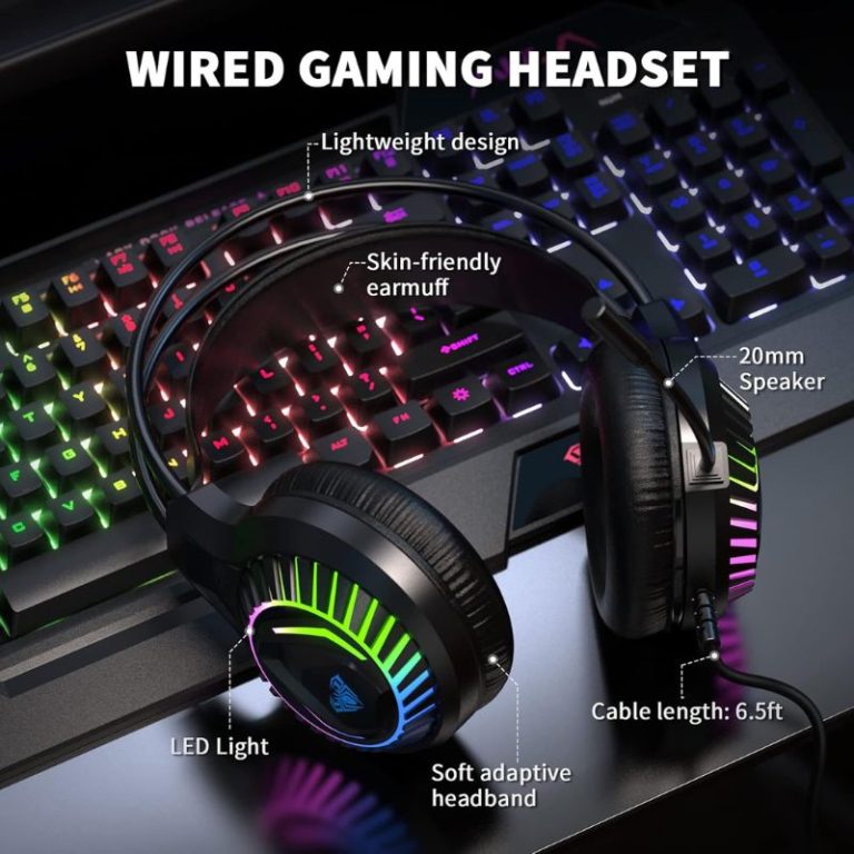 AULA T650 Gaming Keyboard Mouse Headset and Mousepad Combo