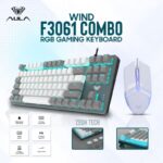 Aula F3061 Membrane Gaming Keyboard & Mouse Combo - Grey White