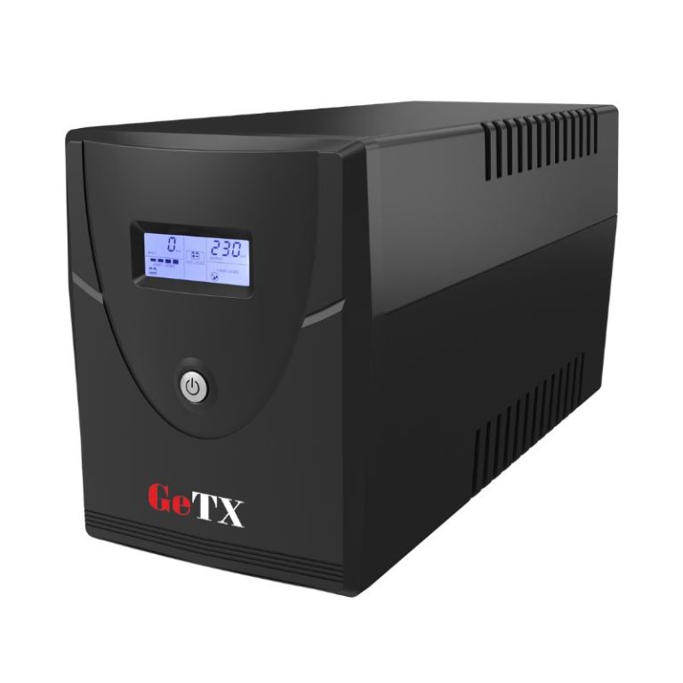 Line-Interactive UPS 2000VA LCD 2*12V/9Ah Output Univesal Input UK Plug. GeTX 000 GXK-2000-C