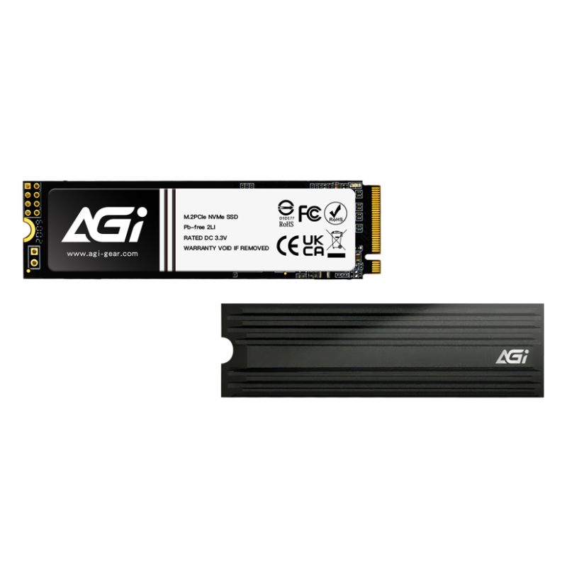 AGI AI828 1TB M.2 NVMe PCIe Gen4 SSD With Heatsink