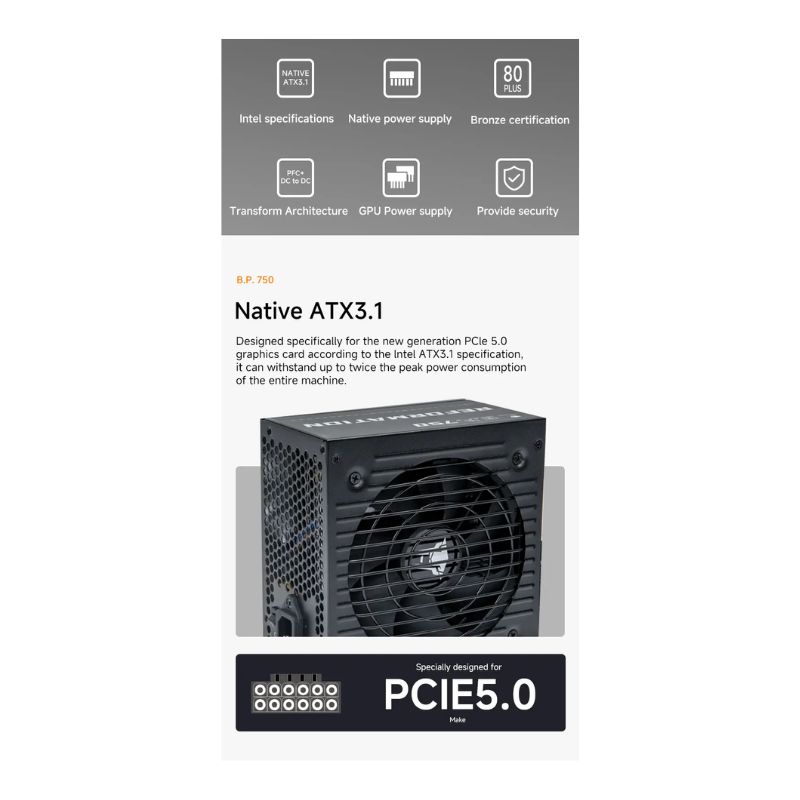 Jungle Leopard 750W Power Supply
