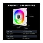 Jungle Leopard Interstellar V3 ARGB 120mm Reversible (3-Pack Fans) – White - Image 4