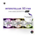 Jungle Leopard Interstellar V3 ARGB 120mm Reversible (3-Pack Fans) – White - Image 2