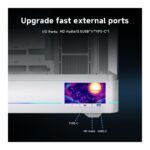 Jungle Leopard AC-02 ATX Mid Tower Gaming Case With LCD Display (Without Fans) – White - Image 4