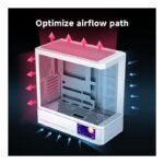 Jungle Leopard AC-02 ATX Mid Tower Gaming Case With LCD Display (Without Fans) – White - Image 5