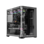 Jungle Leopard AC-01 Curved Mid Tower ATX Case (Without Fans) – Black