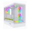 Jungle Leopard MS-01G Mid Tower ATX Gaming Case (3 Pre-Installed ARGB Fans) – White