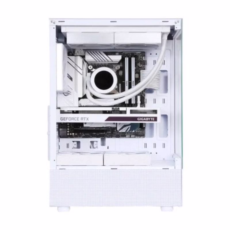 SAMA Neview 3321 ATX Mid Tower Gaming Case (4-ARGB Pre-installed fans & Hub Control) - White