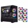 SAMA V40 ATX Mid Tower PC Case (With 6 Pre-Installed ARGB Fans) - Black