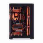 SAMA 2851A ATX Mid-Tower Gaming Case (With 4-ARGB Pre-installed fans & Fan Hub) - Black