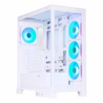 SAMA Neview 3321 ATX Mid Tower Gaming Case (4-ARGB Pre-installed fans & Hub Control) - White