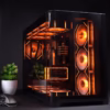 SAMA 2851A ATX Mid-Tower Gaming Case (With 4-ARGB Pre-installed fans & Fan Hub) - Black
