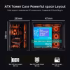 SAMA 2851A ATX Mid-Tower Gaming Case (With 4-ARGB Pre-installed fans & Fan Hub) - Black