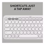 Logitech K380 Multi-Device Bluetooth Keyboard – White - Image 4