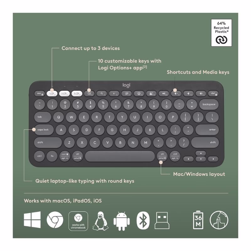 Logitech Pebble 2 Combo Black
