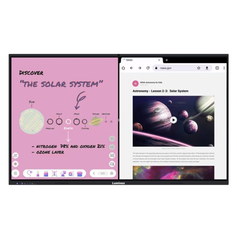 Luminex 85-Inch 4K UHD & AI Built-in Camera Smart Interactive Whiteboard - 3 years Warranty
