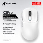 Attack Shark X3 Pro 26000 DPI RGB Wireless Gaming Mouse – White iraq