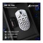 Attack Shark R5 Ultra Carbon Fiber 42000 DPI RGB Wireless Gaming Mouse – White - Image 3