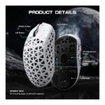 Attack Shark R5 Ultra Carbon Fiber 42000 DPI RGB Wireless Gaming Mouse – White - Image 5