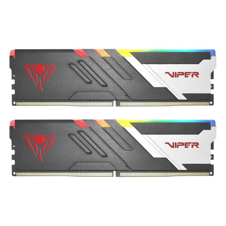 Patriot Viper Venom 32GB (2X16GB) DDR5 6400MHz RGB Desktop Memory – Black