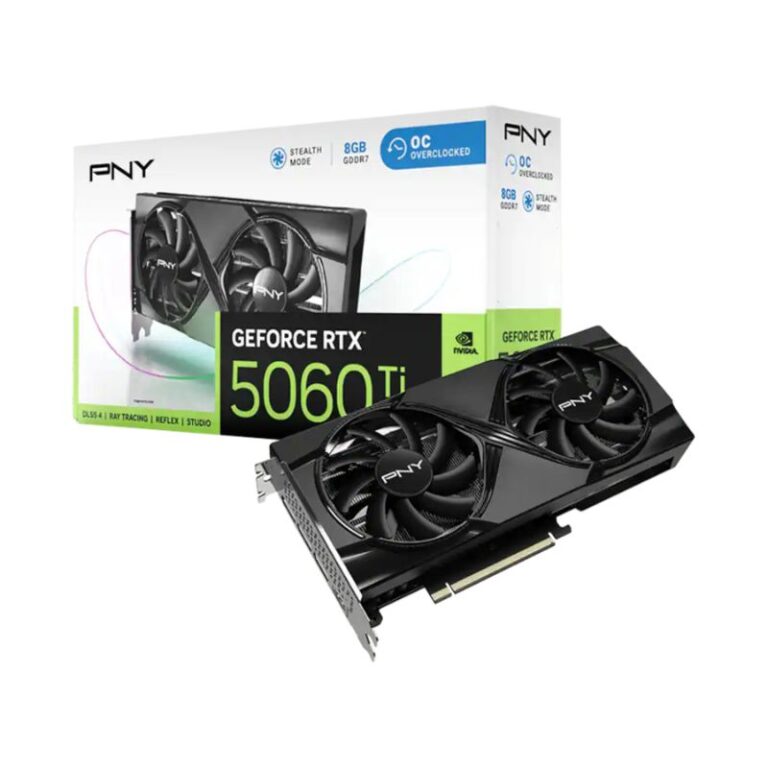 PNY GeForce RTX 5060 Ti Overclocked 8GB GDDR7 Dual Fan Graphics Card