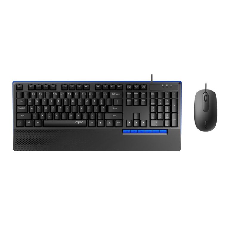 Rapoo NX2000 USB Wired Keyboard and Mouse Combo - Black