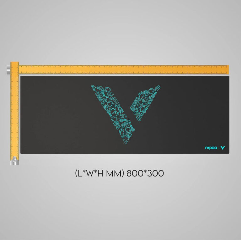 Rapoo V1L 800x300mm Anti-Skid Smooth Woven Fabric Mouse Pad - Black