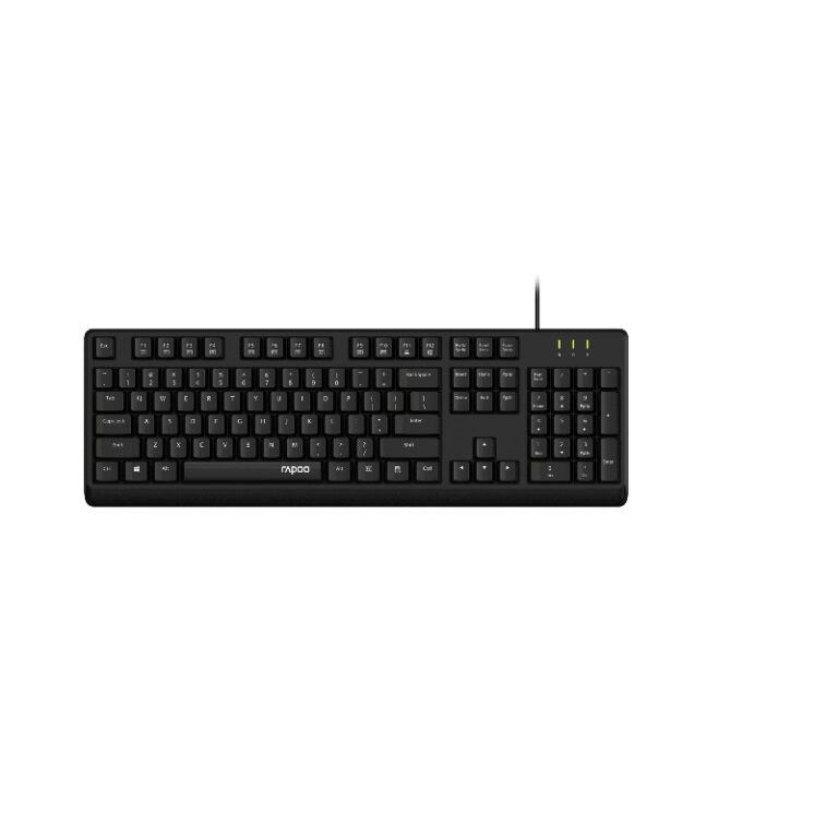 Rapoo NK1900 Wired Spill-Resistant USB Keyboard - Black