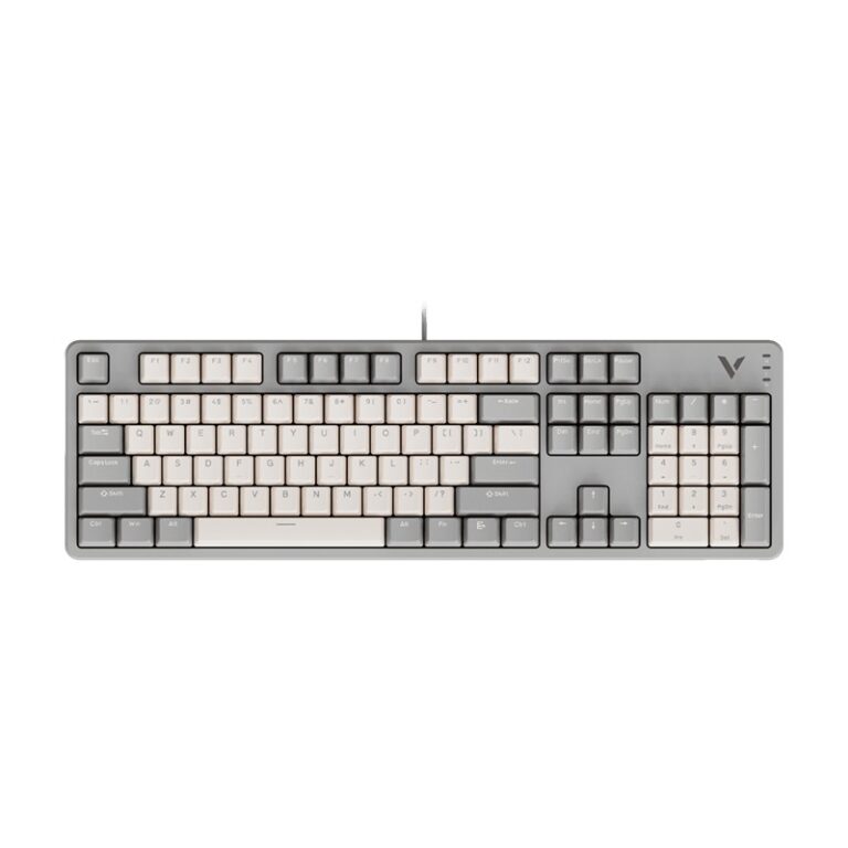 Rapoo V500 Pro 104-Key Mechanical Gaming Keyboard Blue Switch - White